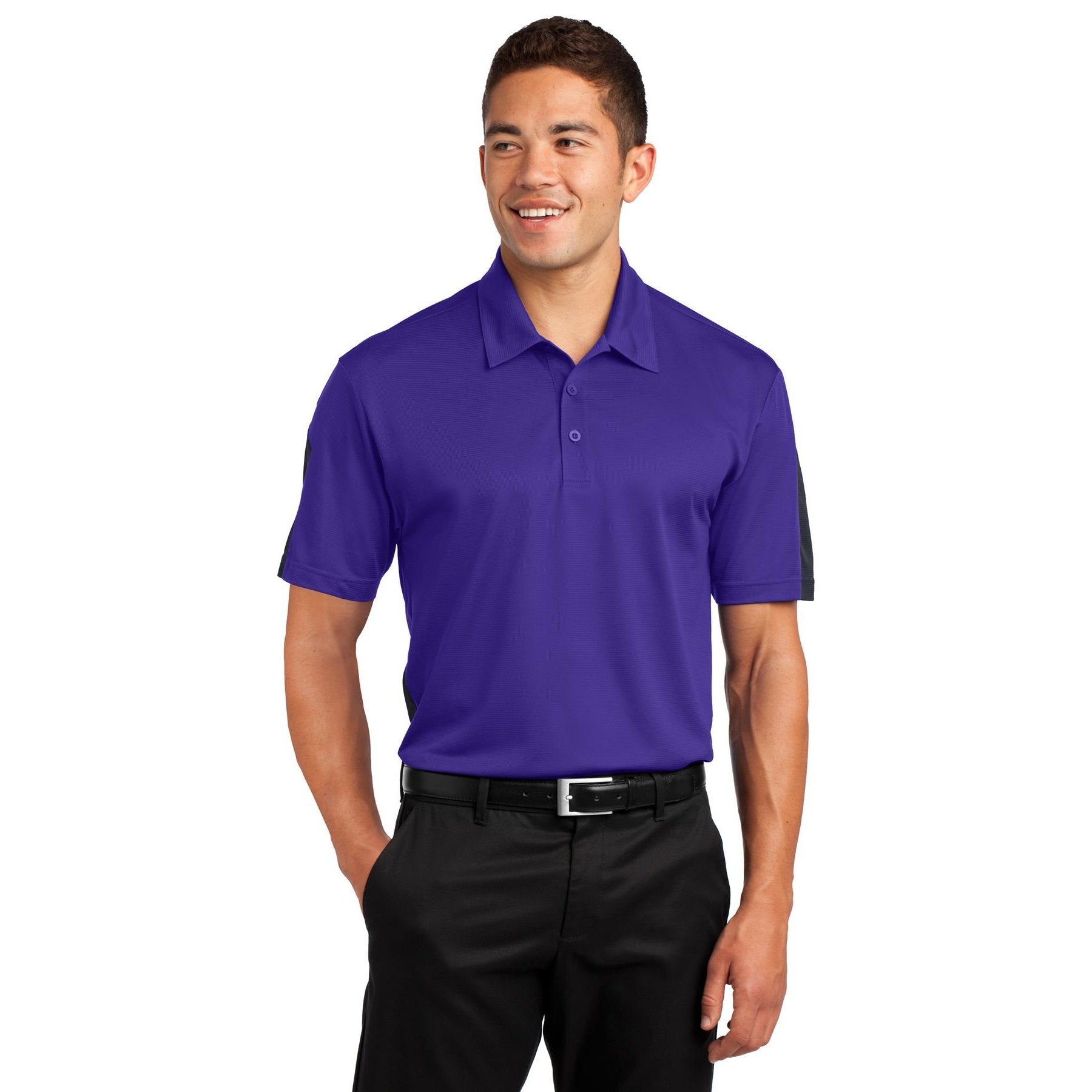 Sport-Tek-Sport-Tek® PosiCharge® Active Textured Colorblock Polo. ST695-MedTech-3